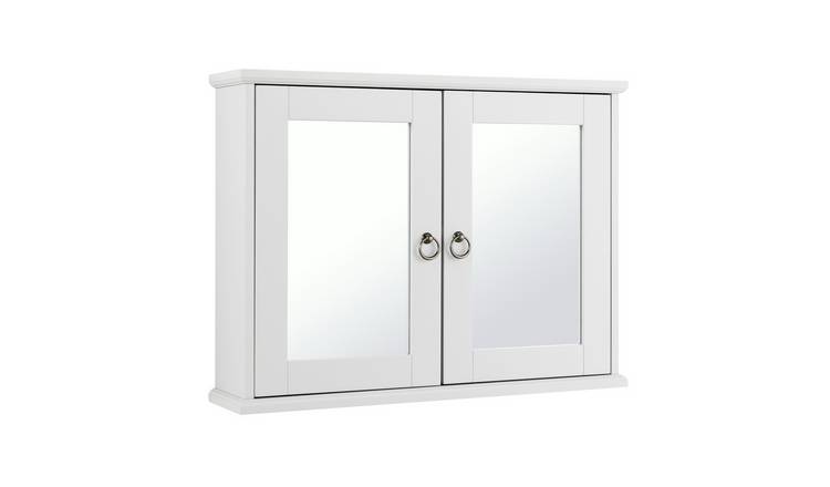 Argos Home Le Marais 2 Door Mirrored Cabinet - White