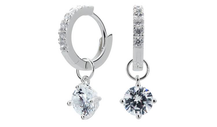 Argos hoop hot sale silver earrings