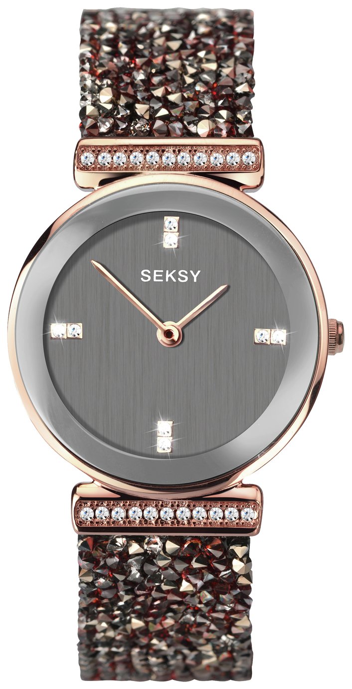 Seksy Ladies Rose Gold Plated Bracelet Watch
