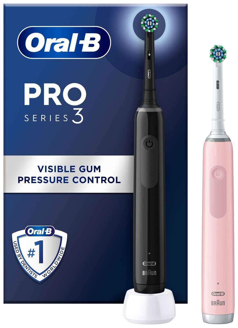 Oral-B Pro 3 3900 Cross Action Electric Toothbrush  Duo Pack