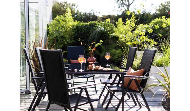 Folding garden table and shop chairs argos