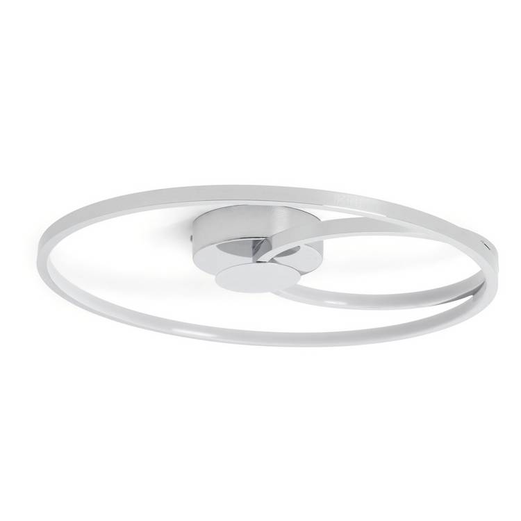 Habitat Pill Metal LED Flush Ceiling Light - Chrome 0