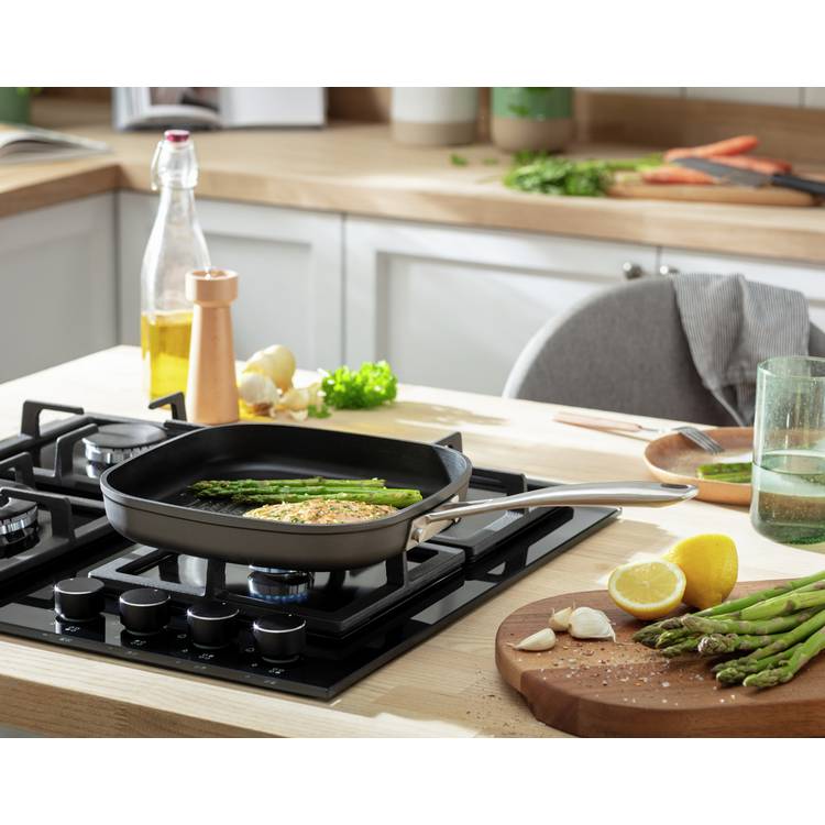 Habitat 24cm Hard Anodised Aluminium Grill Pan - Black 0