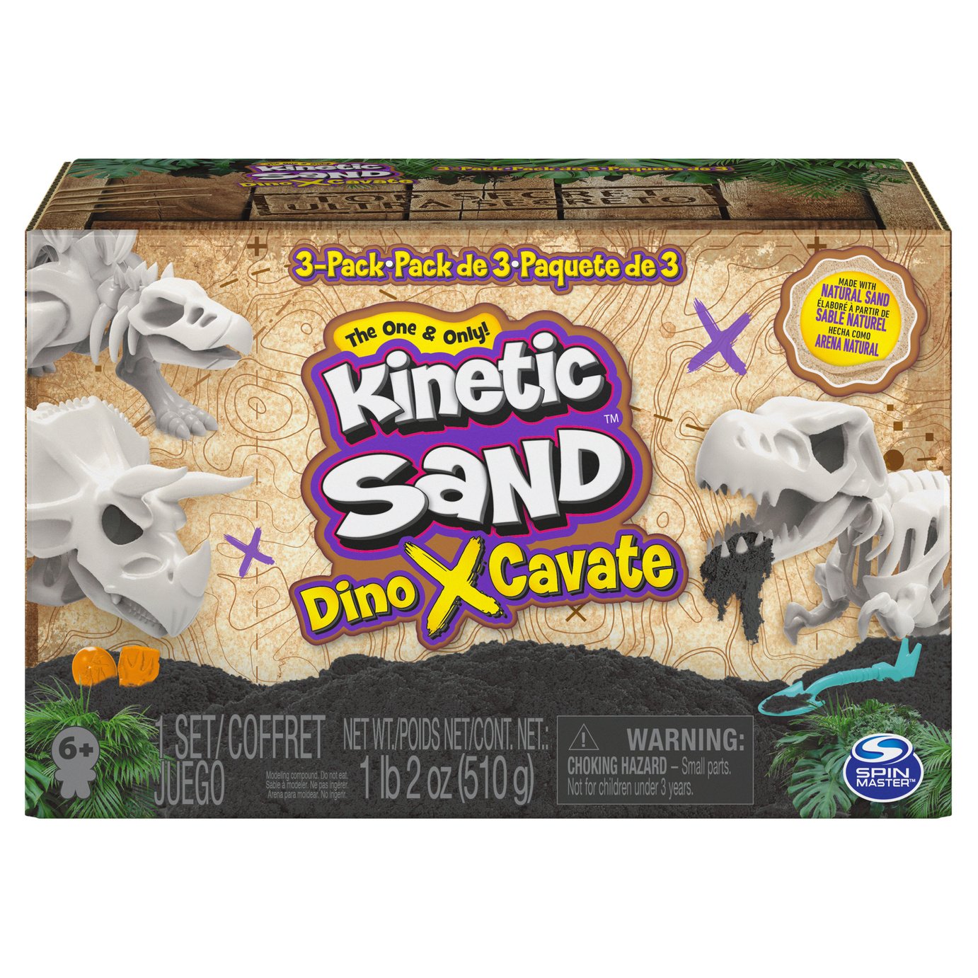 Kinetic Sand Dino XCavate 3 Pack Set Review - Toy Reviews