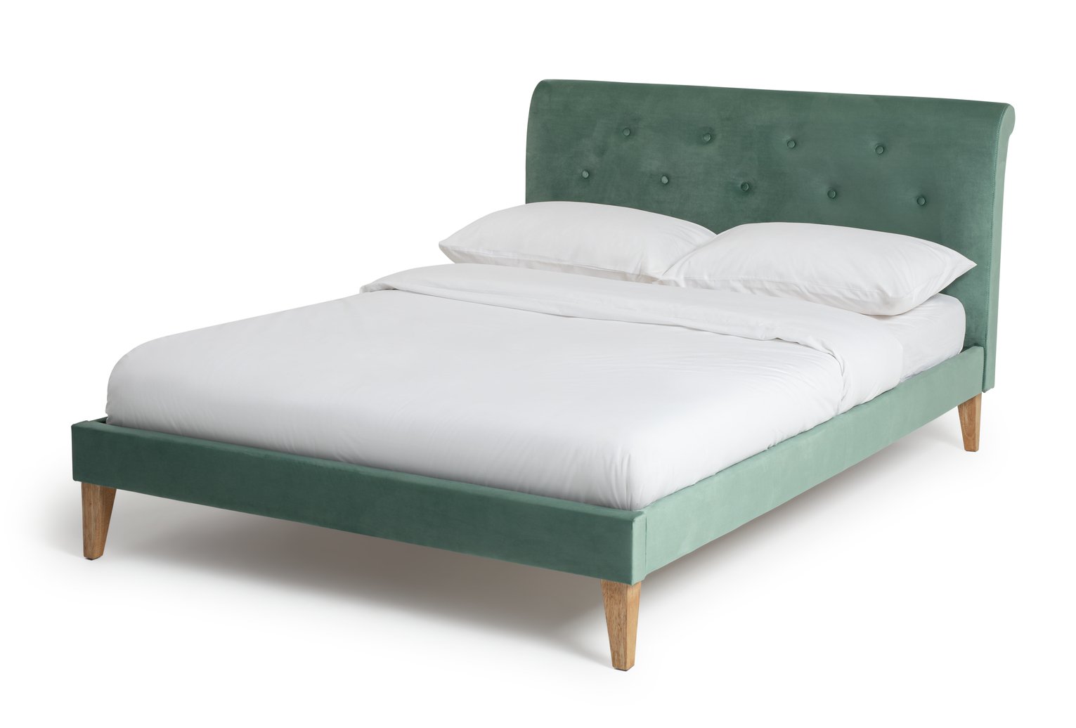 Habitat Anders Kingsize Velvet Bed Frame - Green