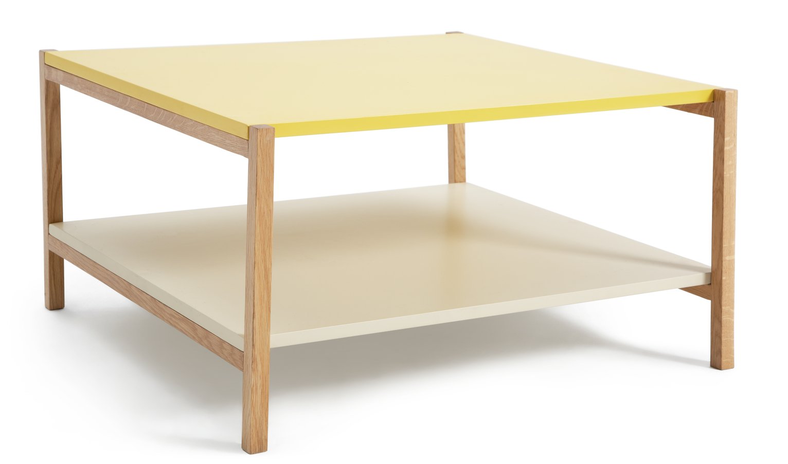 Habitat Jive Coffee Table - Oak & Yellow