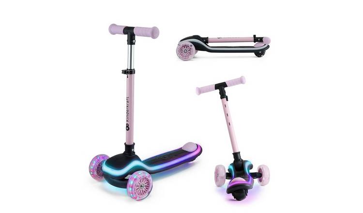 Kinderkraft Raket 3 Wheeled LED Kids Scooter - Pink