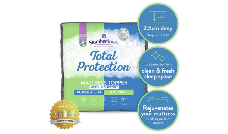 slumberdown super support mattress topper kingsize