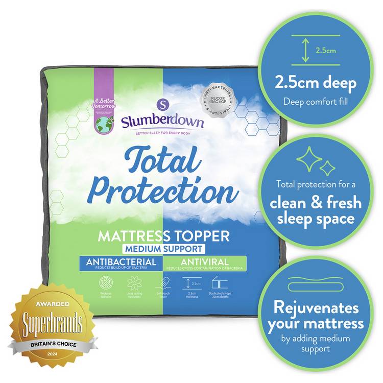 Slumberdown Total Protection Mattress Topper - Kingsize 0