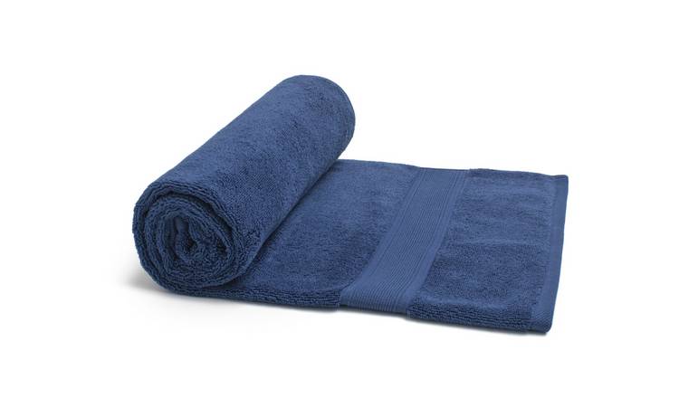 Buy Habitat Supersoft Cotton Tufted Bath Sheet Navy Argos