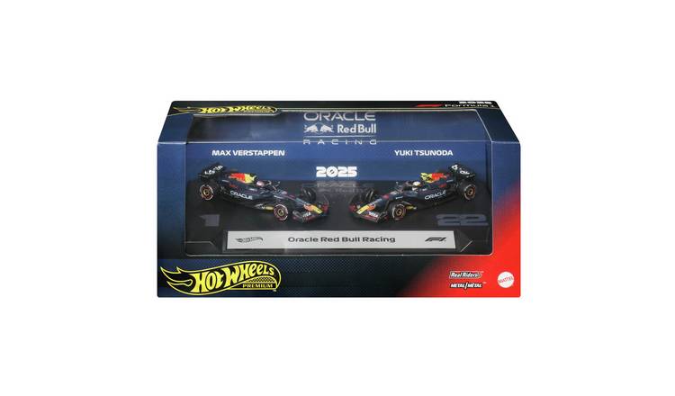 Hot Wheels Premium Formula 1 2-Pack of Toy Cars, Oracle Red Bull Racing