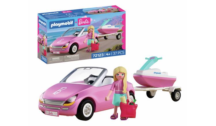 PLAYMOBIL x Barbie Convertible Car with Trailer & Jet Ski Playset