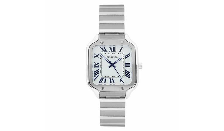 Sekonda Square Case Silver Stainless Steel Bracelet Watch