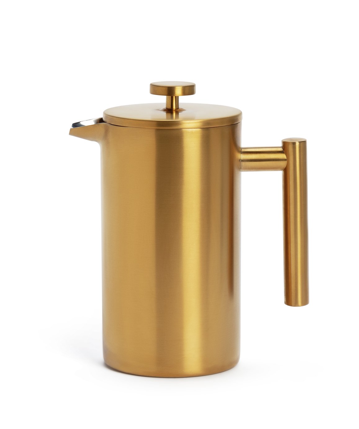 Habitat Double Walled 8 Cup 1000ml Cafetiere - Gold