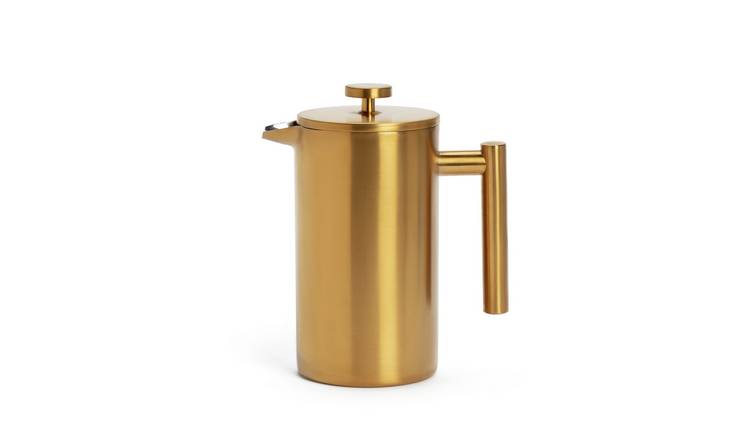 Buy Habitat Double Walled 8 Cup 1000ml Cafetiere Gold Cafetieres Habitat