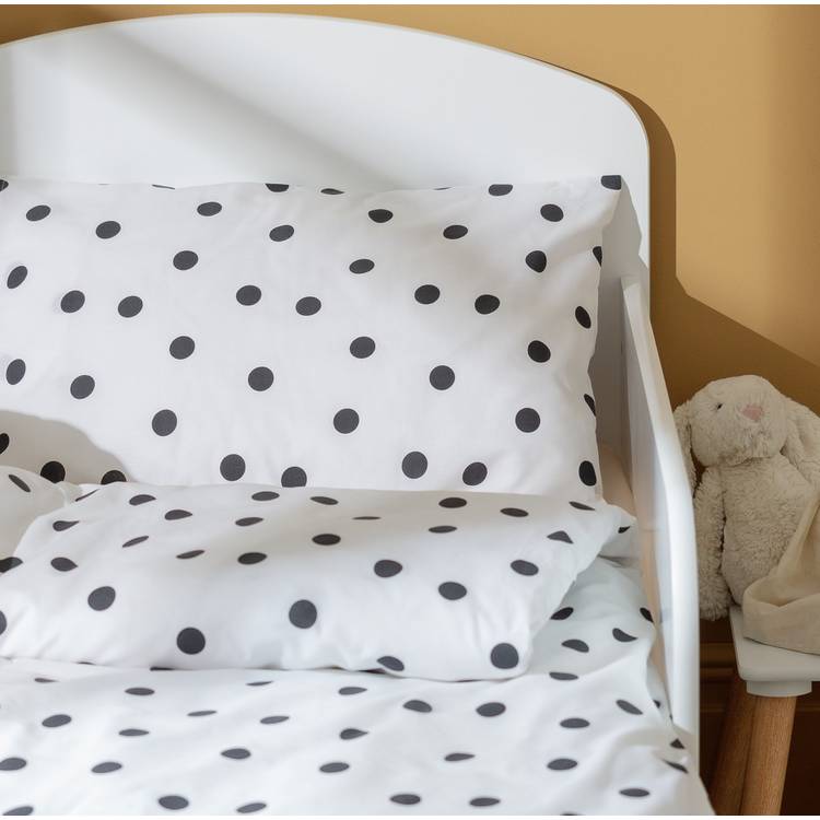 Habitat Kids Monochrome Black Spot Bedding Set - Toddler 0