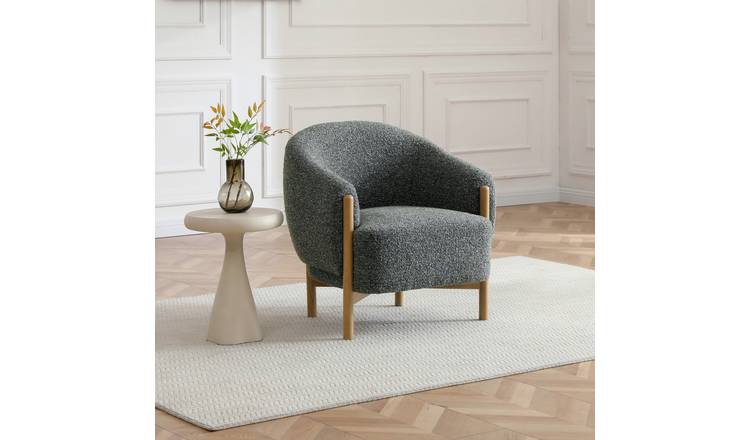 Kyoto Lizzie Boucle Armchair - Olive
