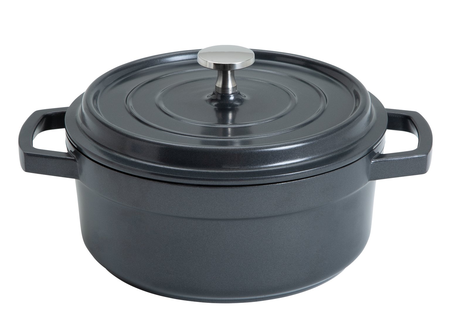 Habitat 2.4 Litre Aluminium Casserole Dish - Black