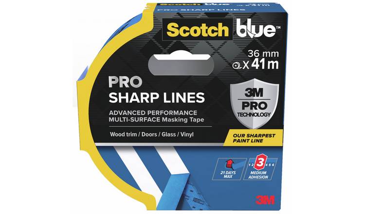 ScotchBlue PRO Sharp Lines Advanced Multi-Surface Masking Tape - 36mm x 41m