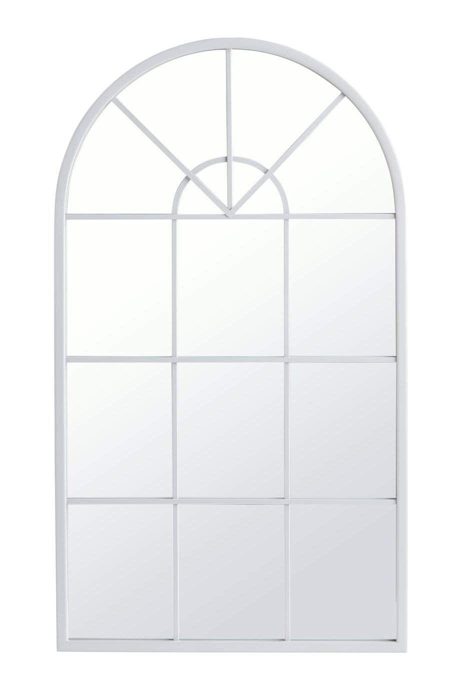 Habitat Arch Window Mirror - Grey - 70x40cm