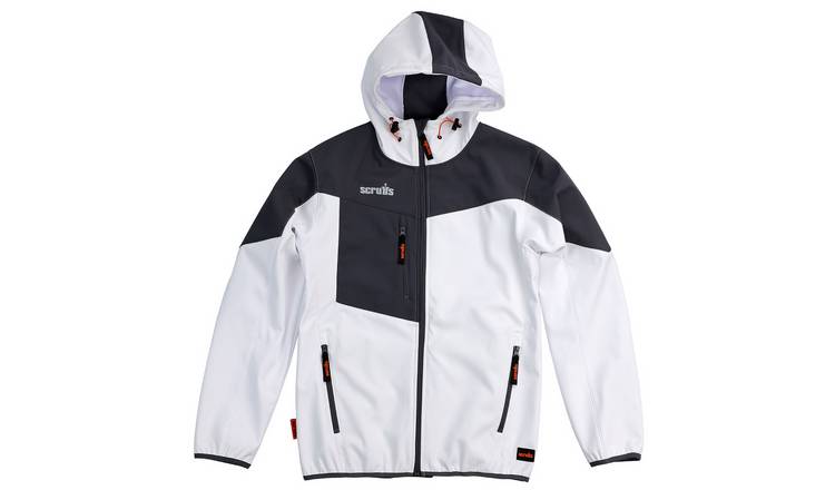 Scruffs Worker Softshell White and Graphite Jacket - Large