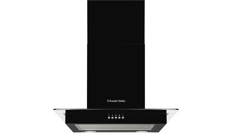 Russell Hobbs RHFGCH601B 60cm Chimney Glass Cooker Hood - Black