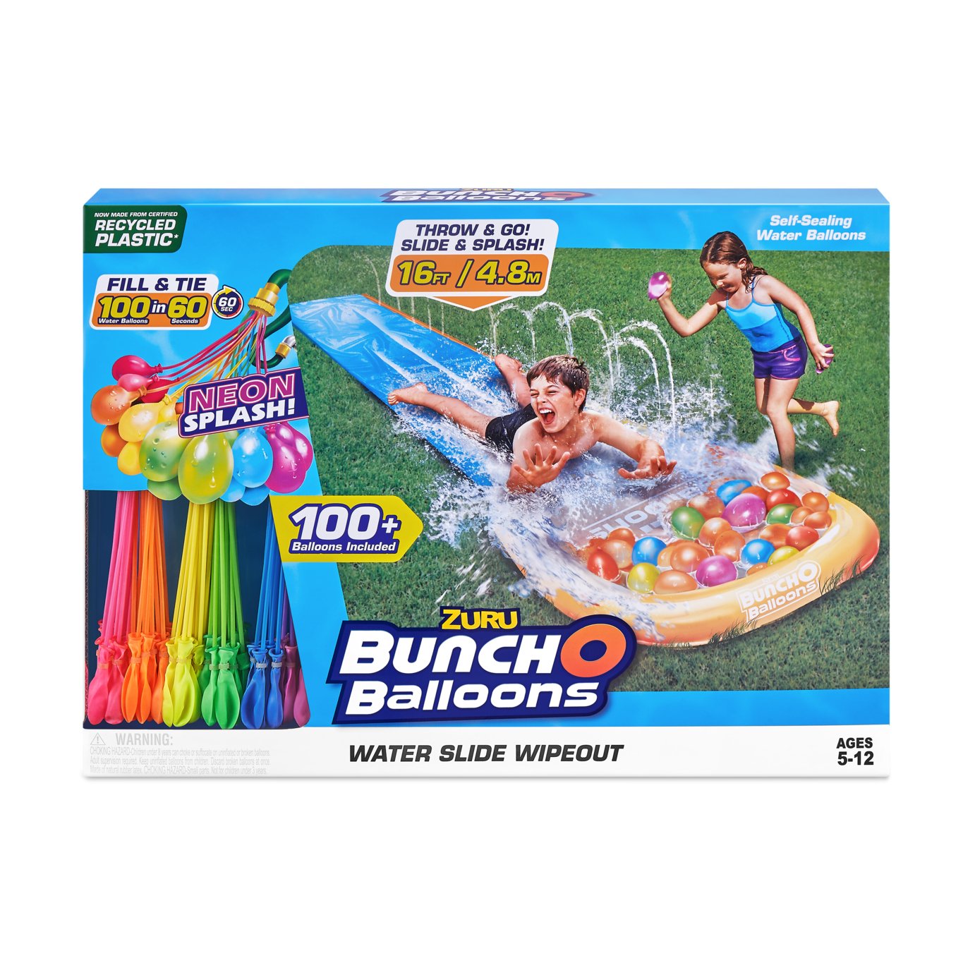 Zuru Neon Bunch O Balloons Water Slide Wipeout review