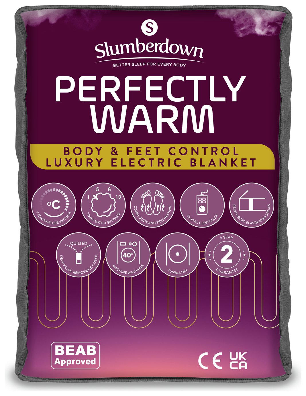 Perfectly Warm Luxury Electric Blanket Single