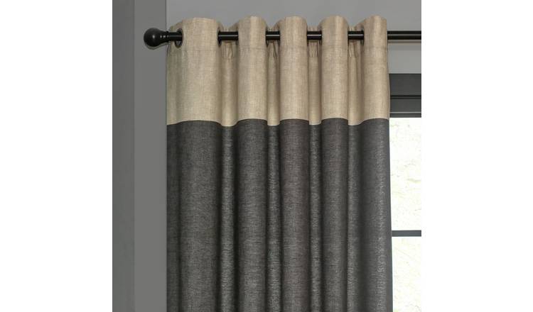 Habitat Header Unlined Eyelet Curtains - Grey - 168x229cm