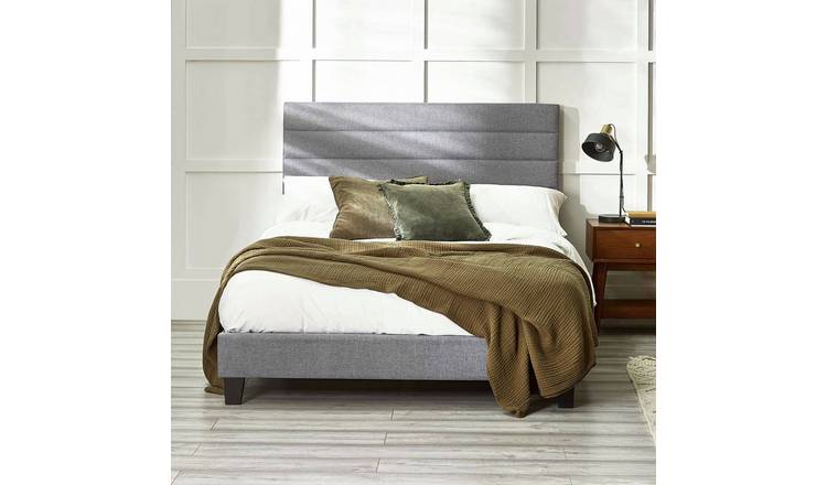 Julian Bowen Merida Double Linen Bedframe - Grey