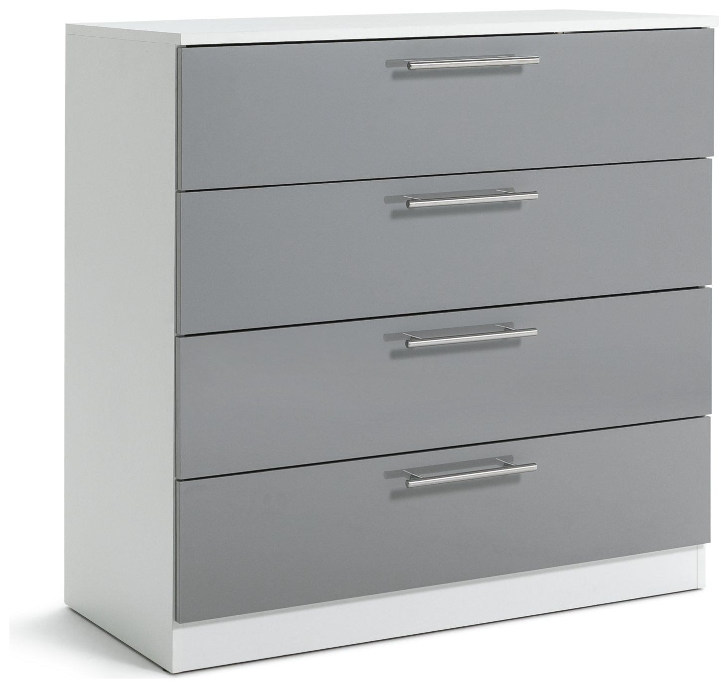 Habitat Munich 4 Drawer Chest - Grey Gloss