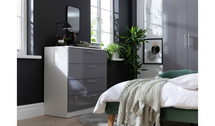 Argos grey gloss clearance chest of drawers