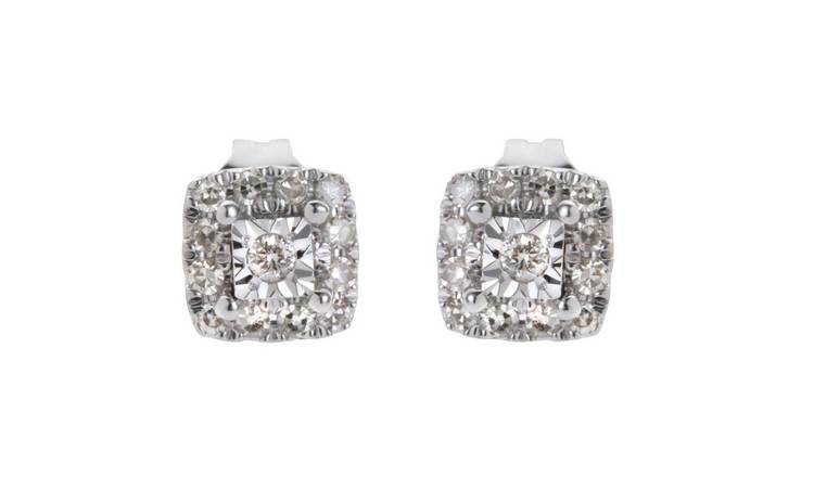 Diamond on sale earrings argos