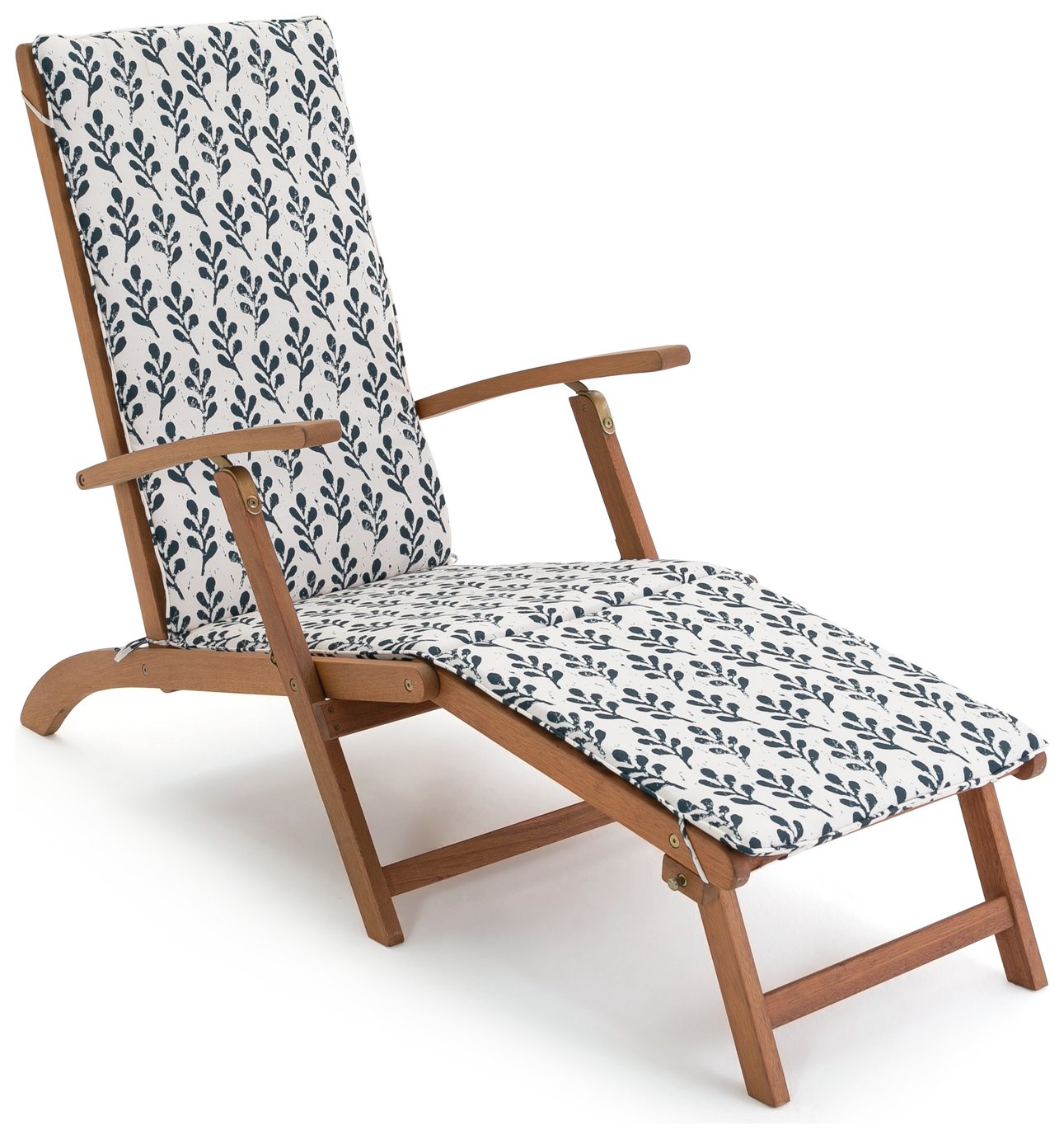 Argos Home Folding Wooden Sun Lounger - White 