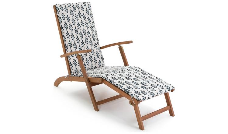 Buy Argos Home Folding Wooden Sun Lounger White Garden