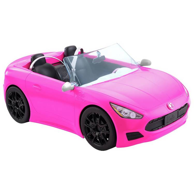 Barbie Pink Convertible 2-Seater Vehicle with Rolling Wheels 0