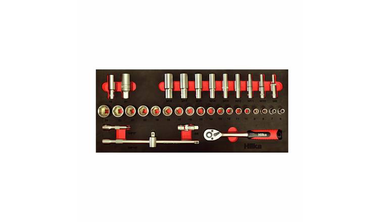 Hilka 3/8" Drive Metric Socket Set - 34 Pieces