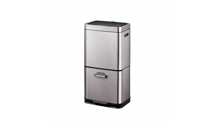 EKO Himalaya 60 Litre Kitchen Sensor Recycling Bin - Stainless Steel