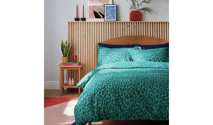 Habitat Emerald Brush Strokes Green Bedding set - Double