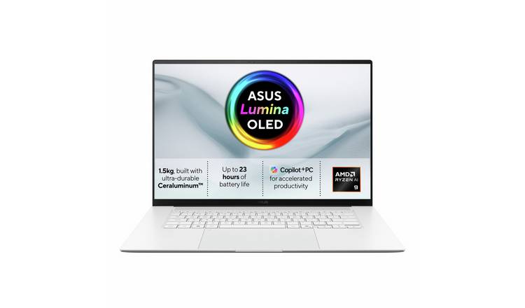 Asus Zenbook S 16In R9 AI 16GB 1TB Laptop - White