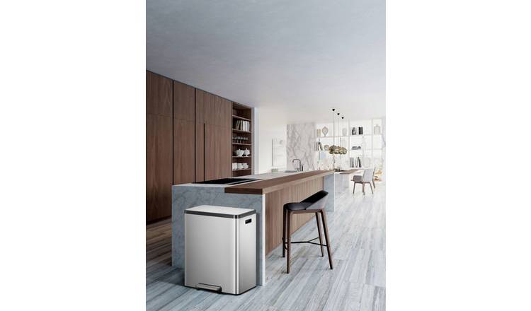 EKO Ecocasa 60 Litre Kitchen Recycling Bin - Stainless Steel