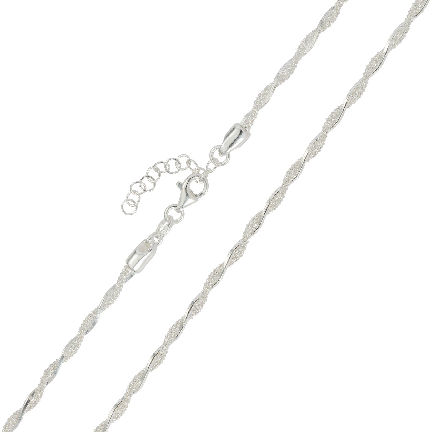 Revere Sterling Silver Twisted Mixed Chain Necklace