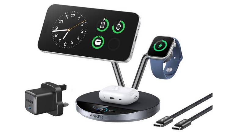 Anker Prime Qi2 25W 3-In-1 Wireless Charging Station - Black