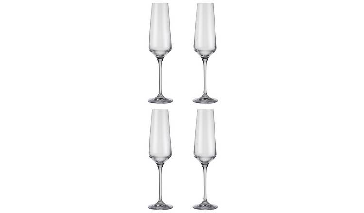 Buy Habitat Dalston Set of 4 Champagne Flutes | Drinking glasses and ...