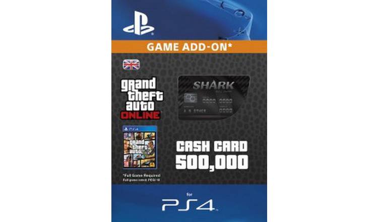 Buy Gta 5 Bull Shark Cash Card Ps4 Digital Download Playstation Plus And Network Cards Argos