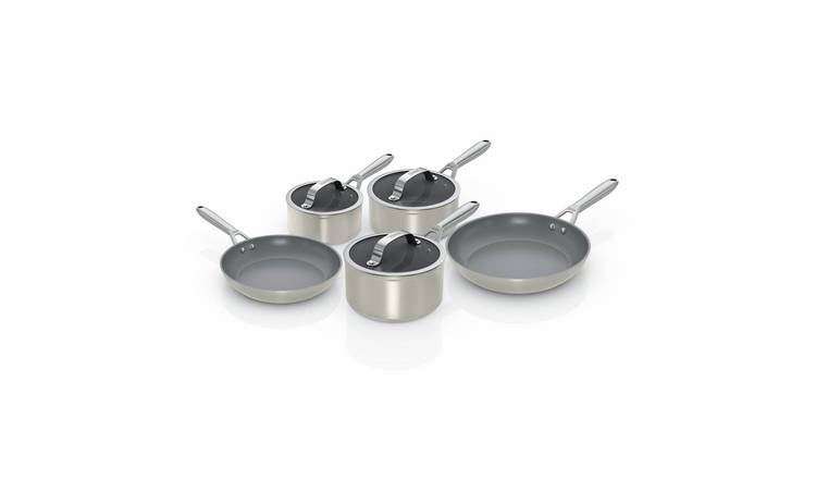 Ninja Ceramic Pro 5 Piece Aluminium Pan Set - Stone