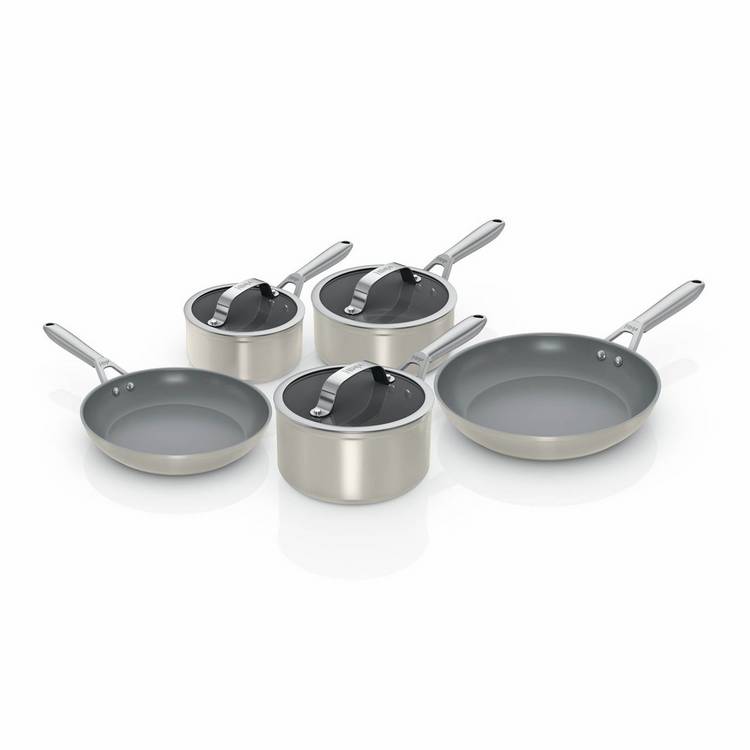 Ninja Ceramic Pro 5 Piece Aluminium Pan Set - Stone 0