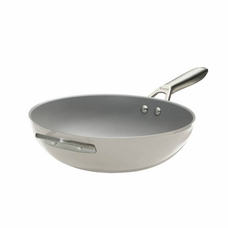Ninja Ceramic Pro 28cm Aluminium Wok Without Lid - Stone 0