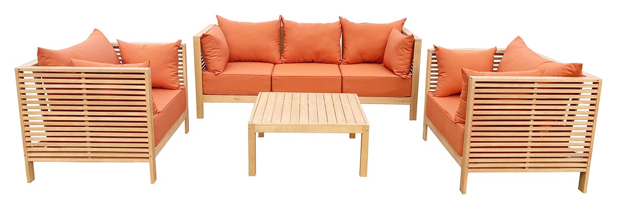 Wooden Garden Sofa Set at B&Q, Tesco, Wickes, Homebase, Argos, ASDA