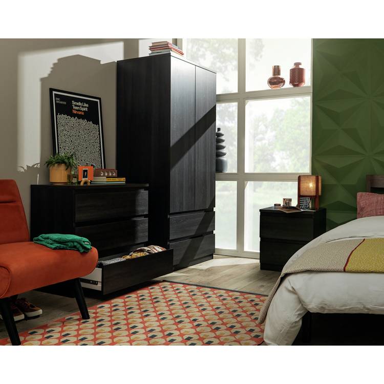 Habitat Jenson 3 Piece 2 Door Wardrobe Set- Black Brown 0